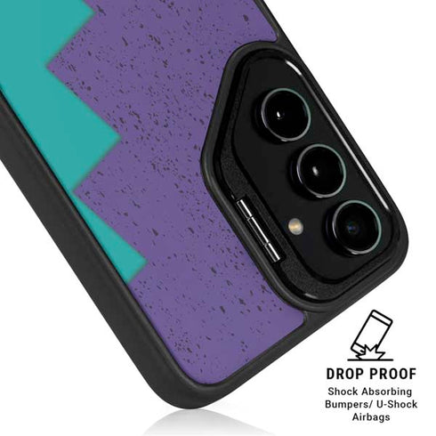 Purple Turquoise Zig Zag Galaxy S25 Kickstand Case